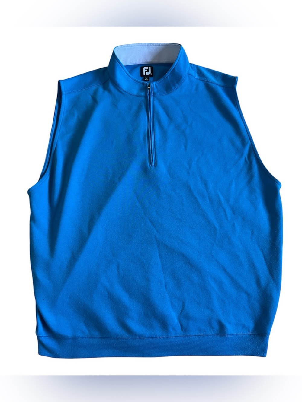 FJ FootJoy 1/4 Zip Sleeveless Performance Blue Golf Sweater Vest Men’s XXL